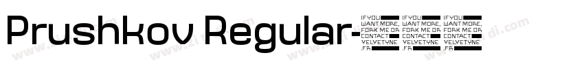 Prushkov Regular字体转换